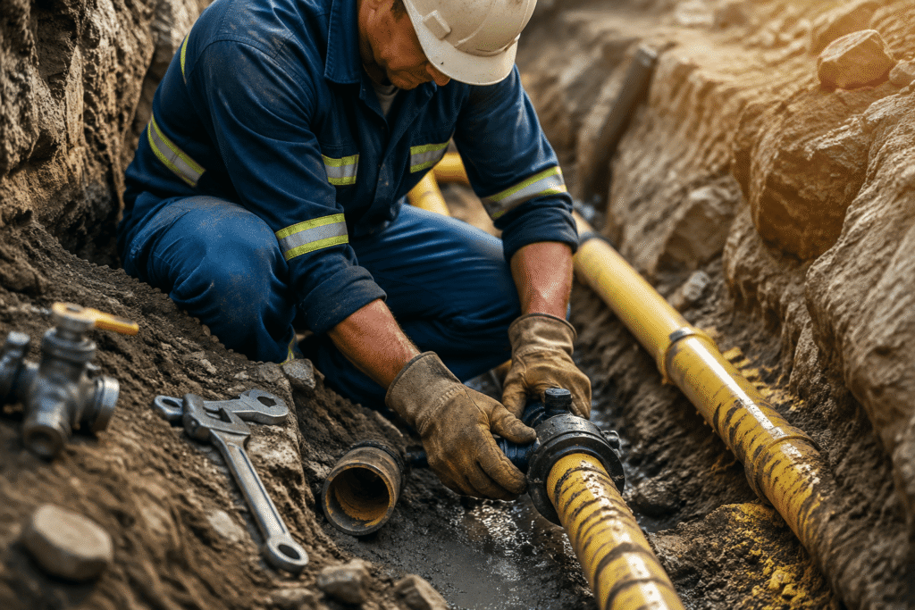 Gas Line Repair Duration